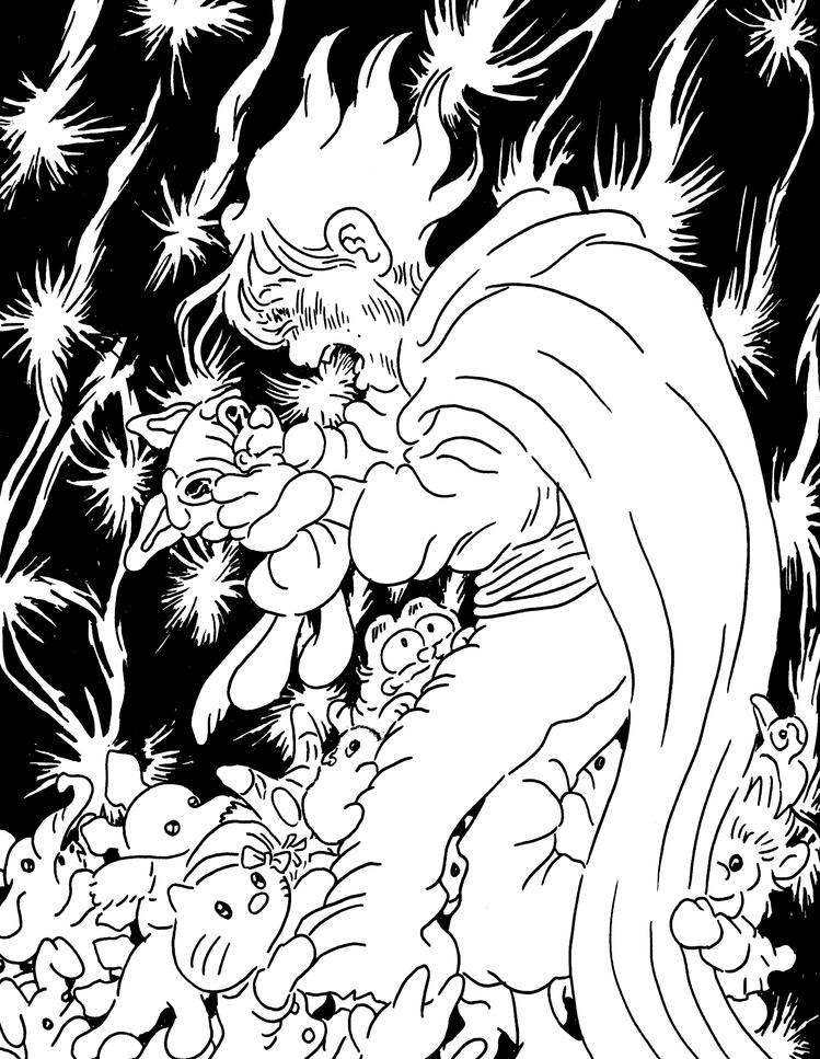 Nina concept art - ink on trace paper Nina concept art - ink on trace paper